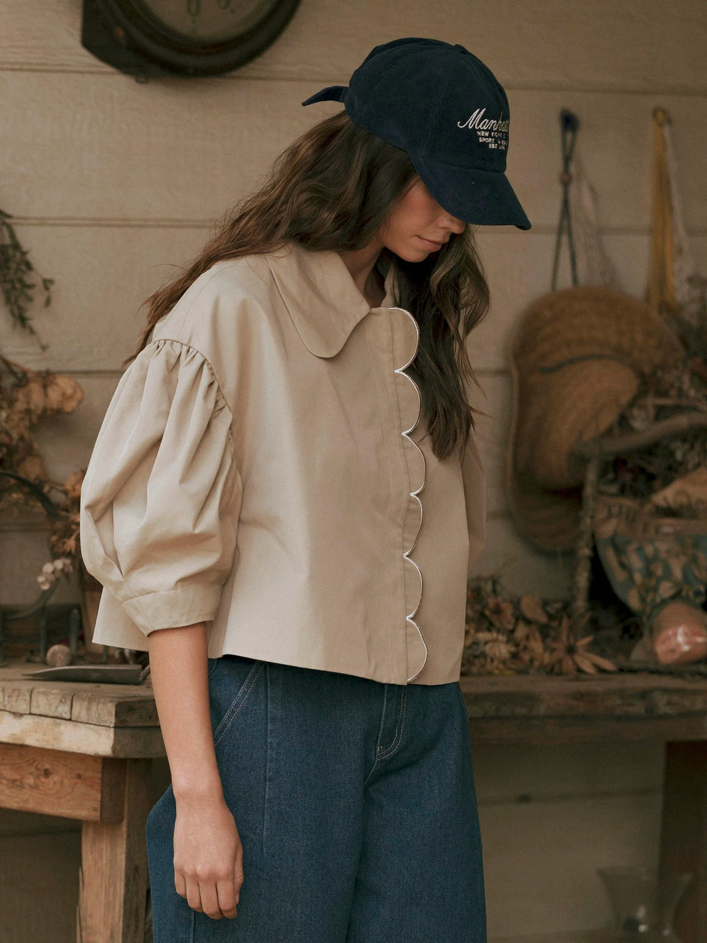 Peter Pan Collar Crop Jacket