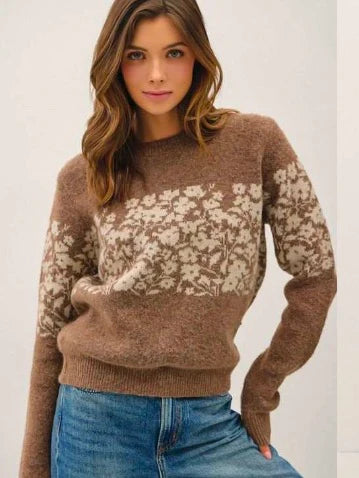 Floral Accent Sweater