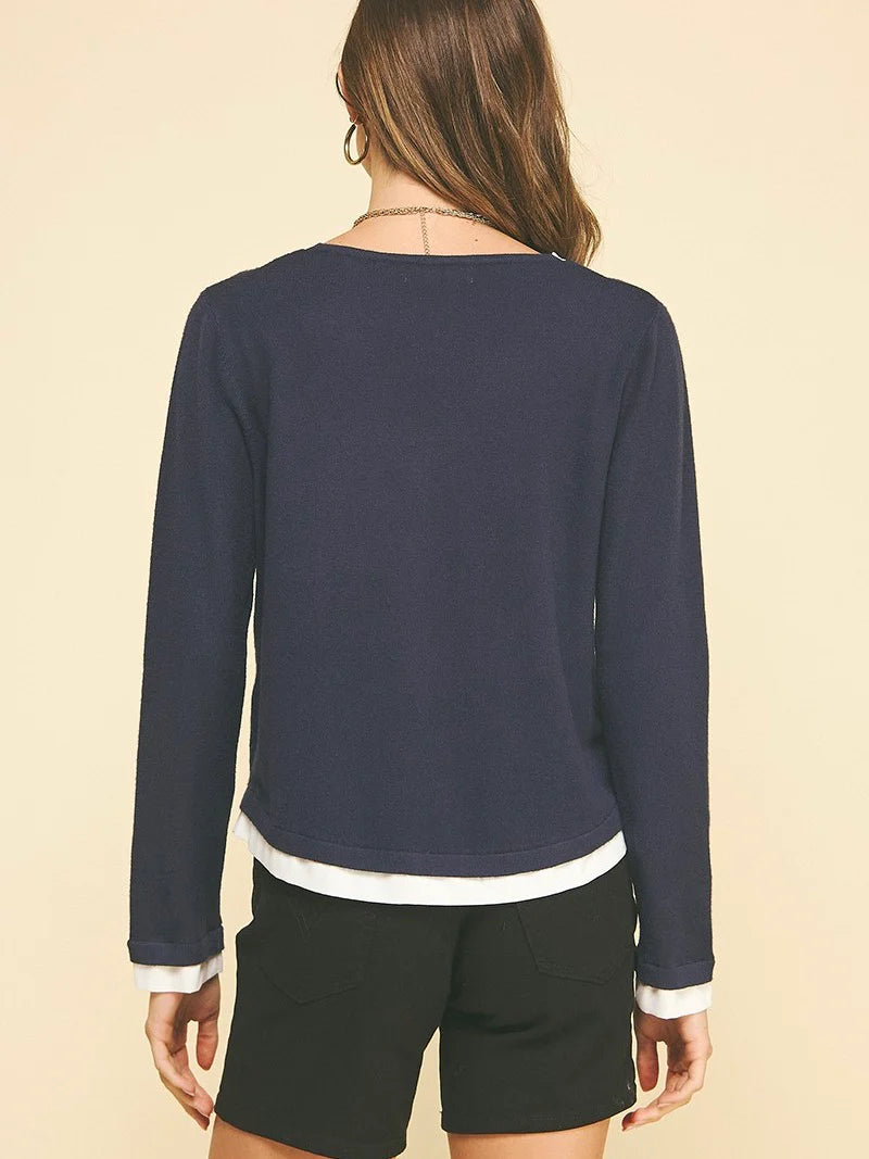 Silk Trim Lightweight Cardigan