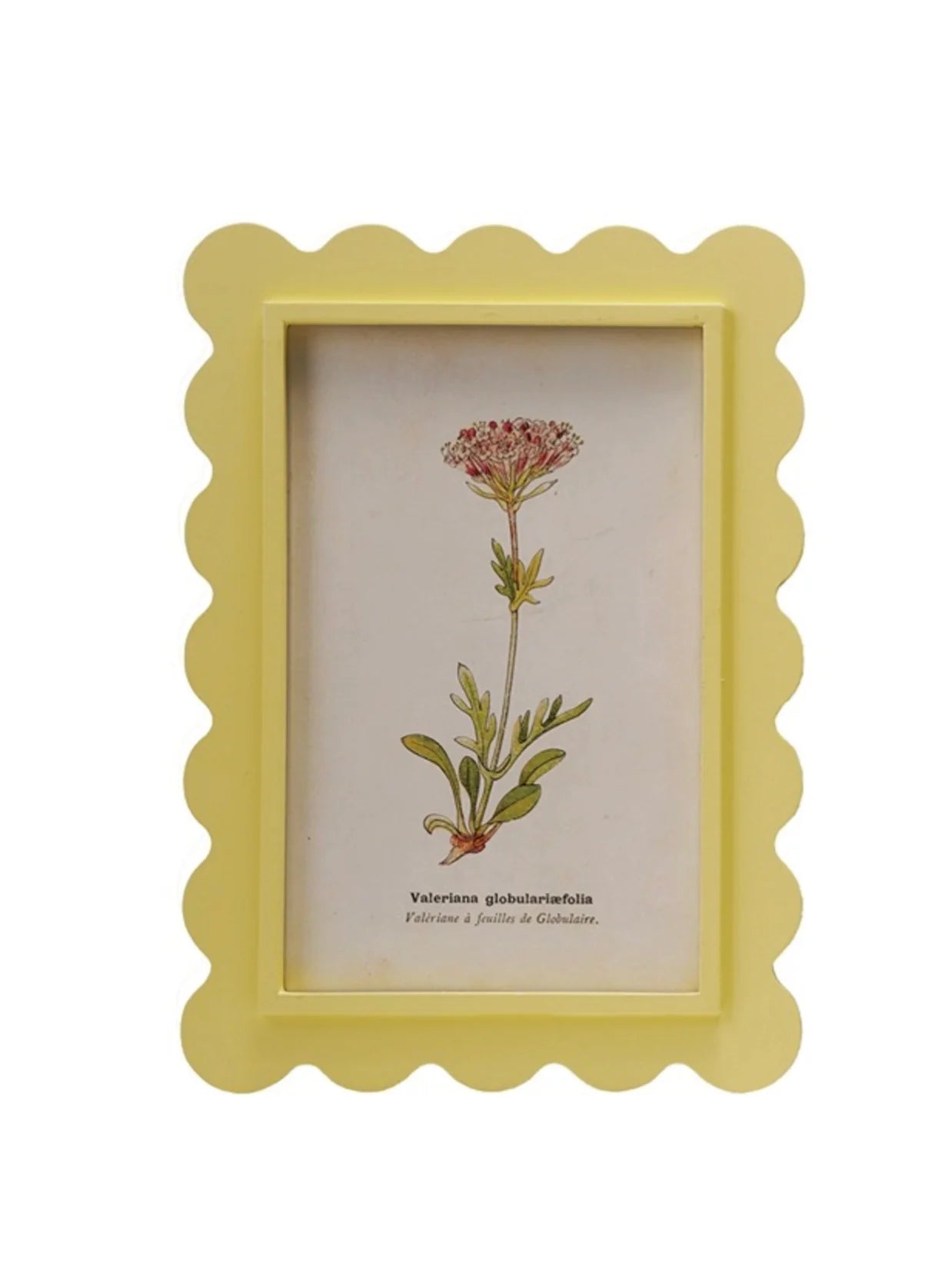 Yellow Squiggle Framed Floral Print
