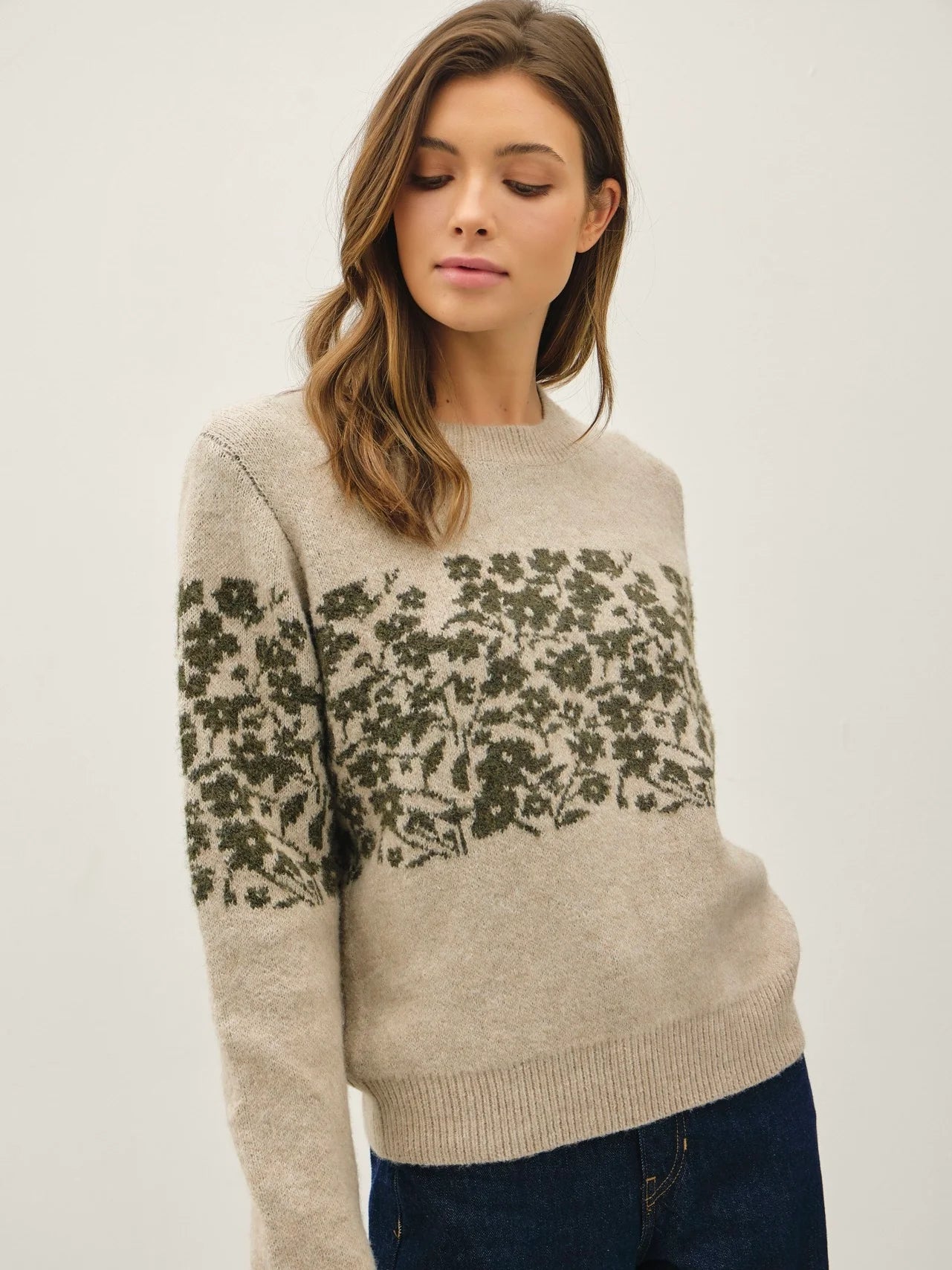 Floral Accent Sweater