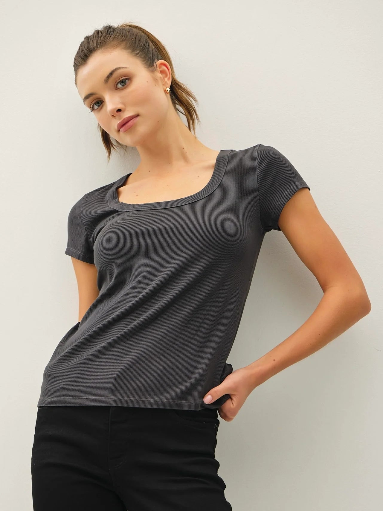 Ultra Soft Basic Scoop Neck Baby Tee