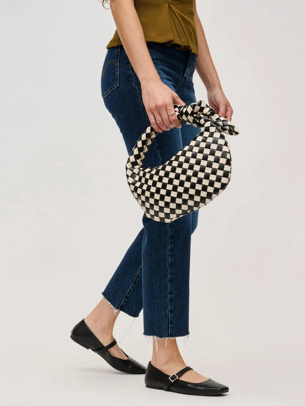 Lizbeth Checkered Clutch