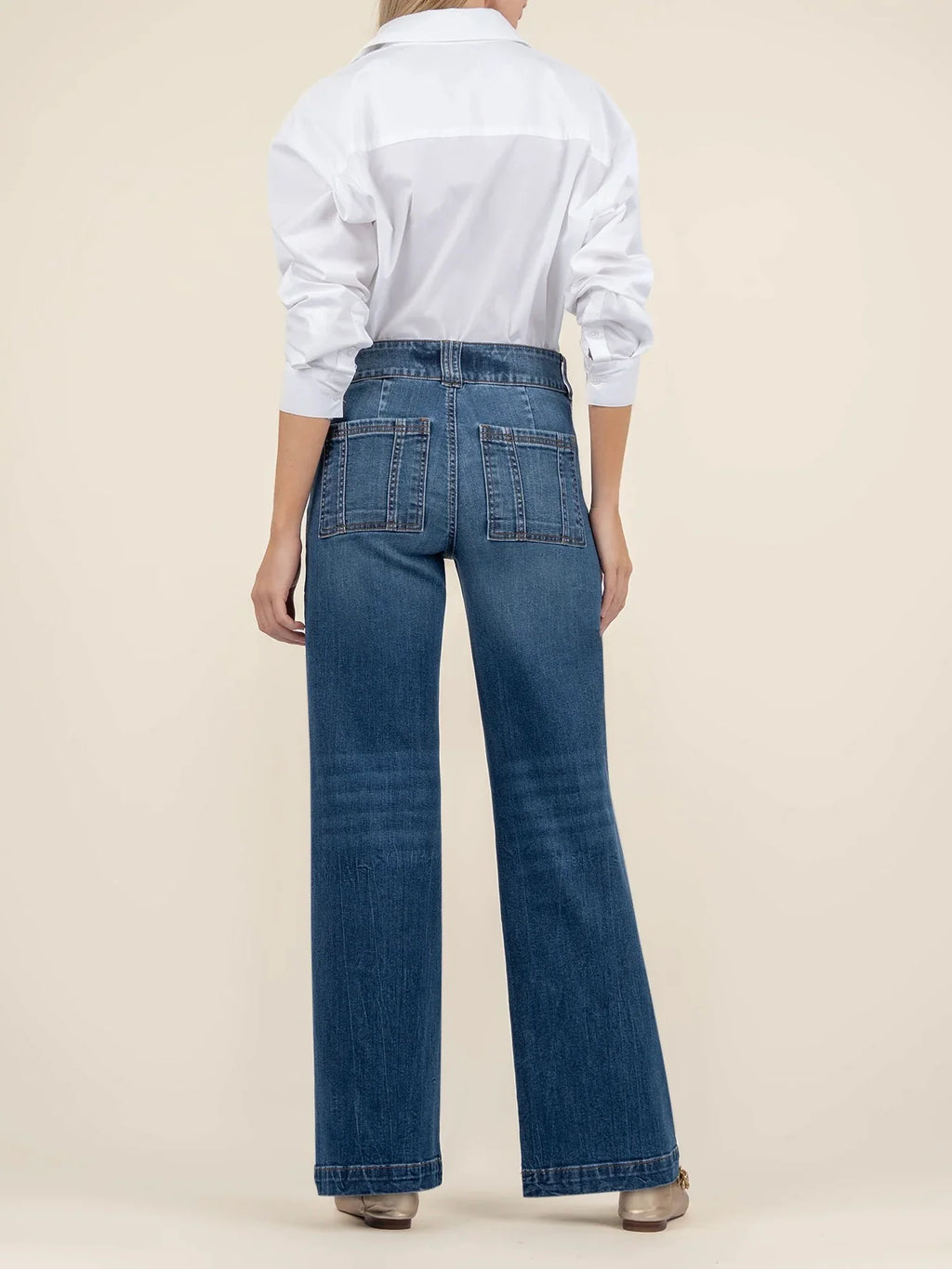 Kut Jeans : Jodi High Rise Wide Leg Patch Pocket