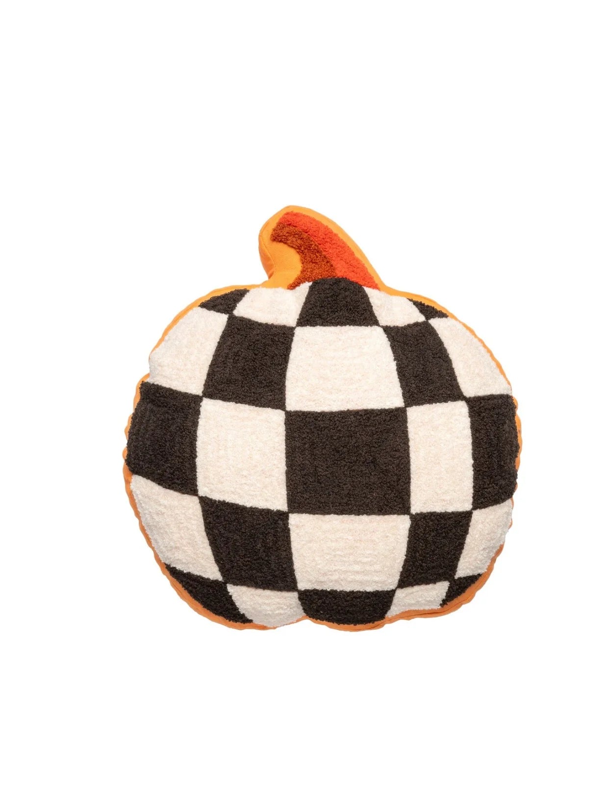 Checkered Pumpkin Shape Pillow