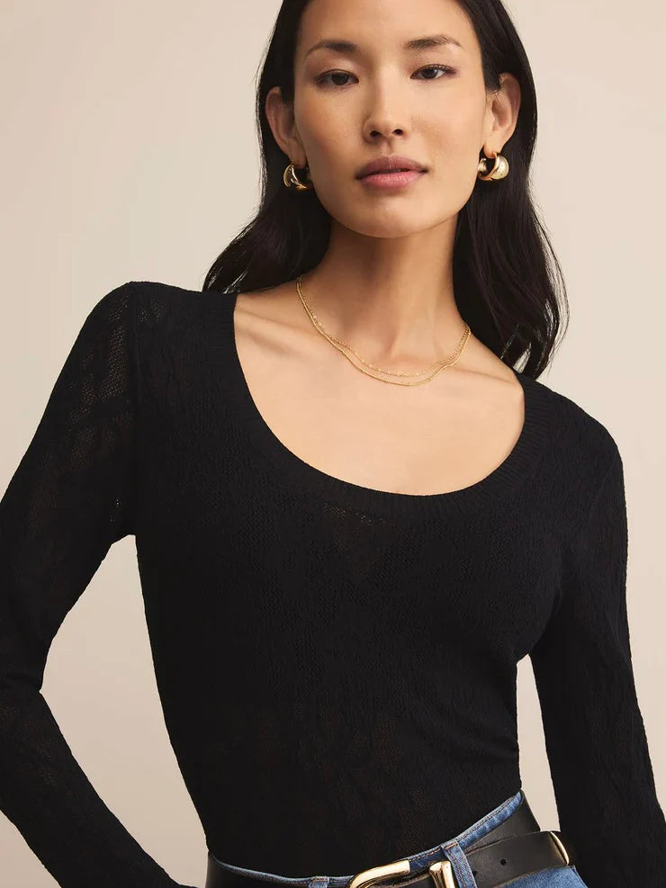 {Z Supply} Tibi Scoop Mesh Sweater