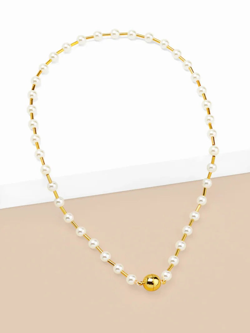 Pearl Spacer Necklace