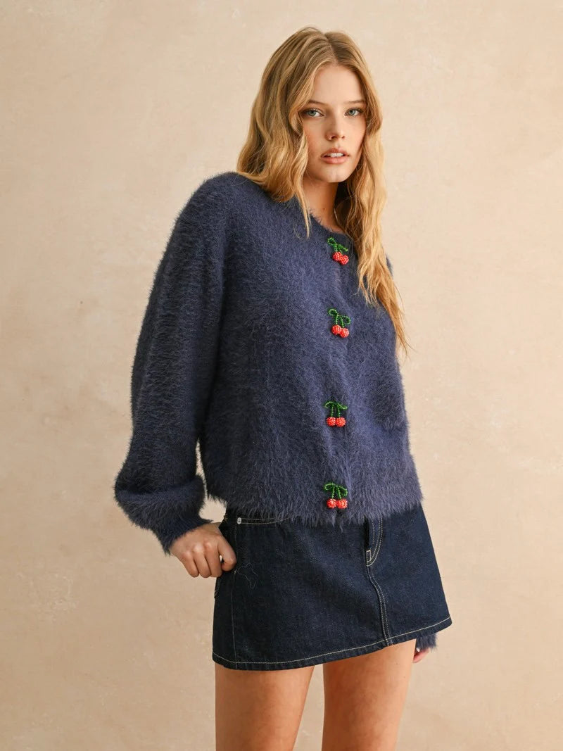 Lindsey Cherry Cardigan