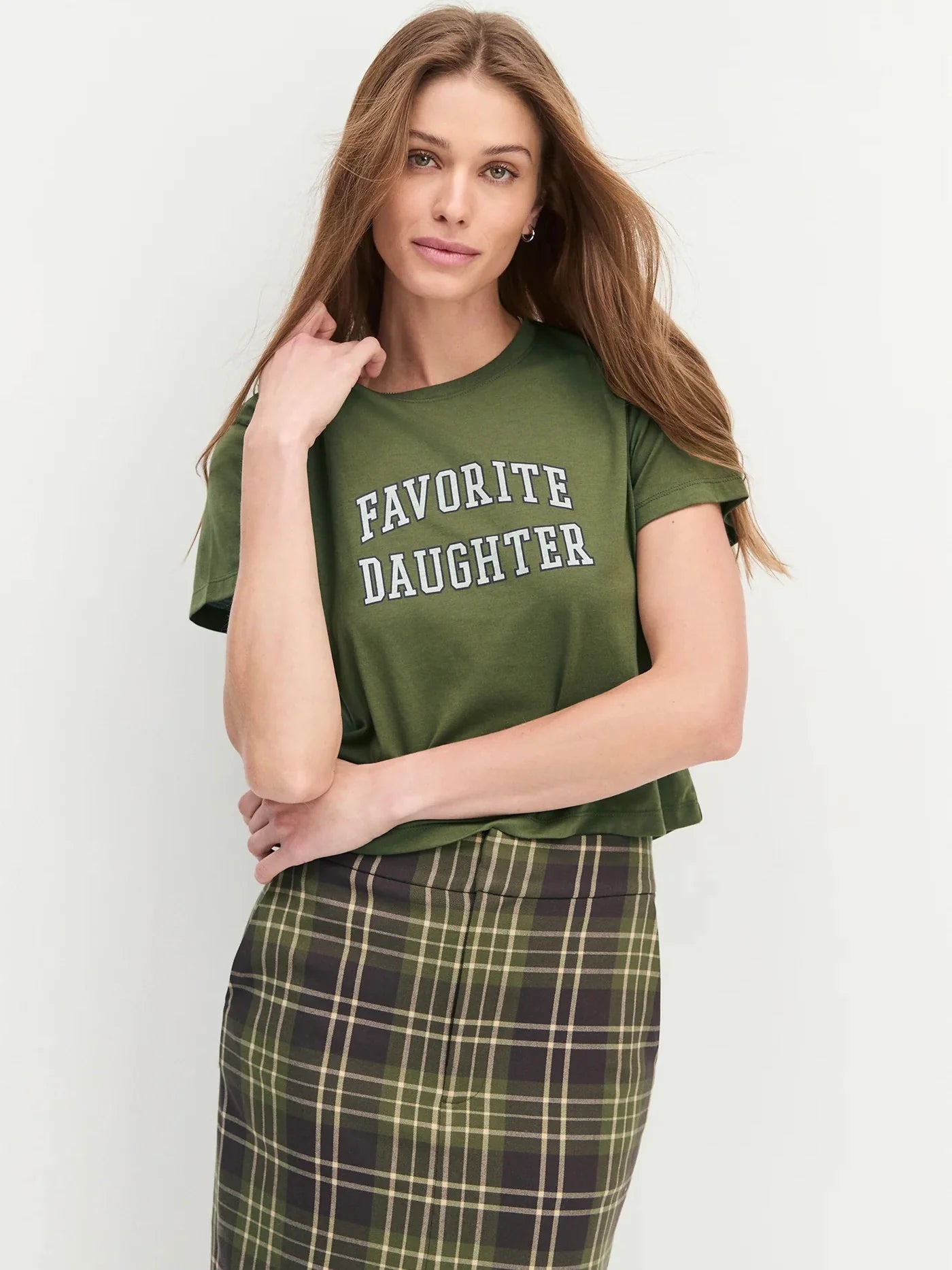 {Favorite Daughter} Cropped Collegiate Tee