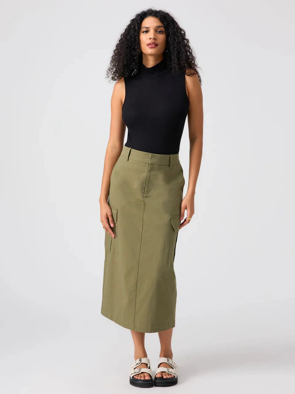 {Sanctuary} Essential Sleeveless Mock Neck Top