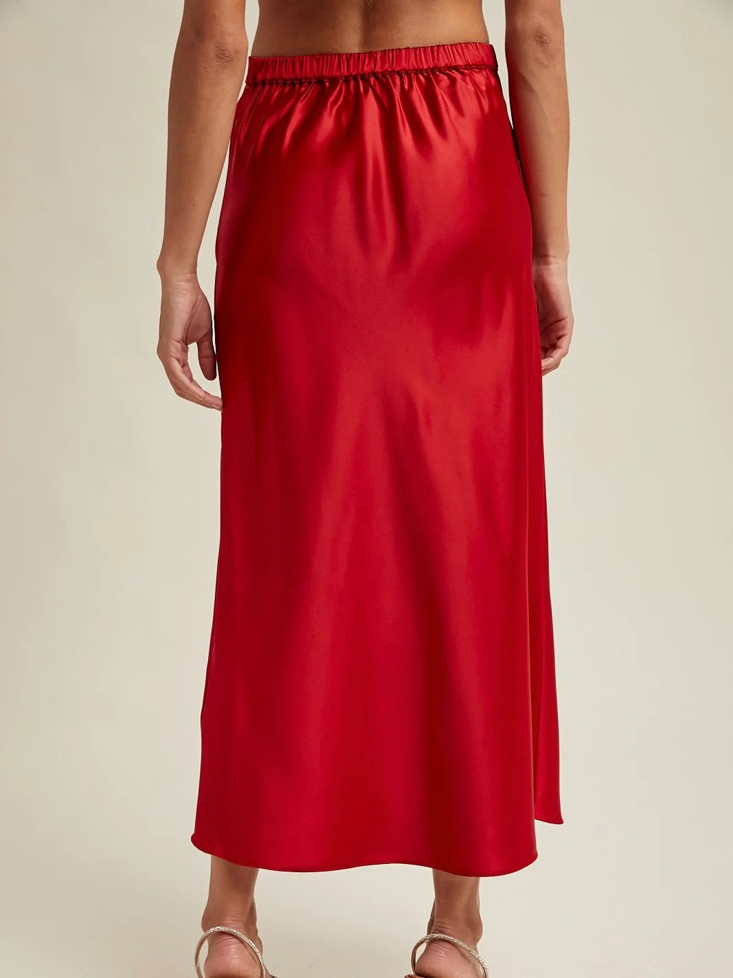 Isabella Satin Midi Skirt