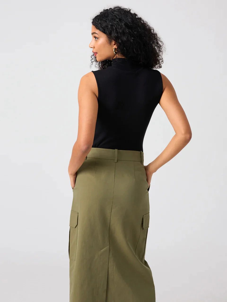 {Sanctuary} Essential Sleeveless Mock Neck Top