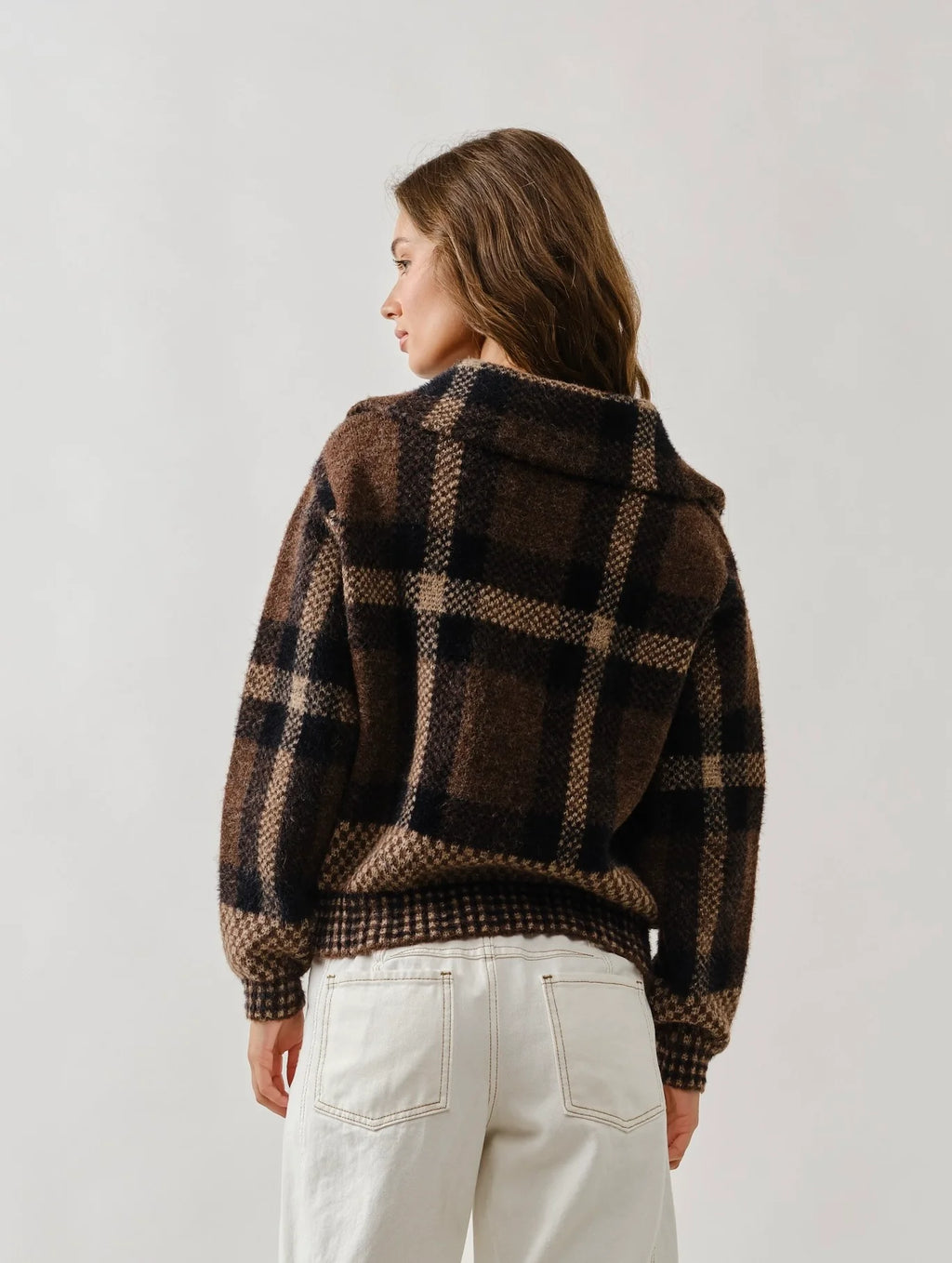 Plaid Button Down Cardigan