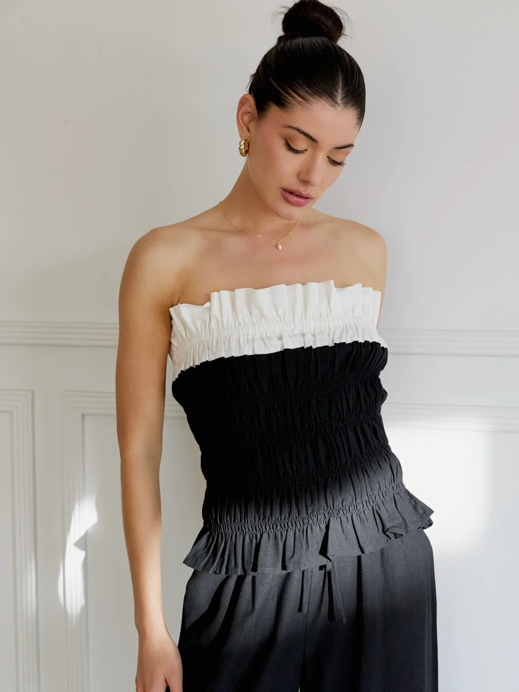 Sunny Strapless Smocked Top