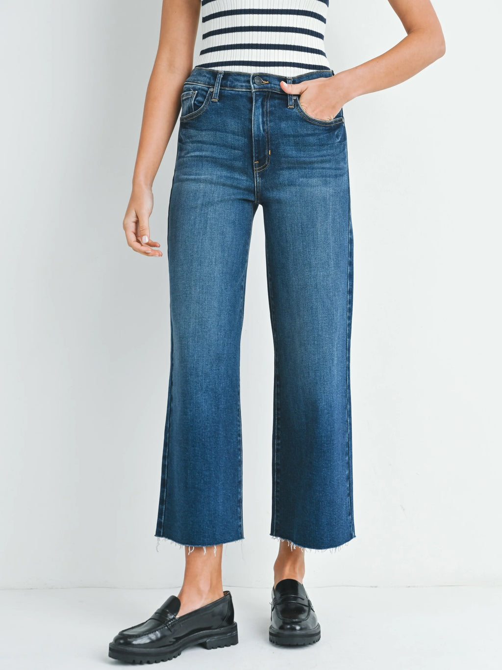 Just Black Denim : Scissor Cut Wide Leg