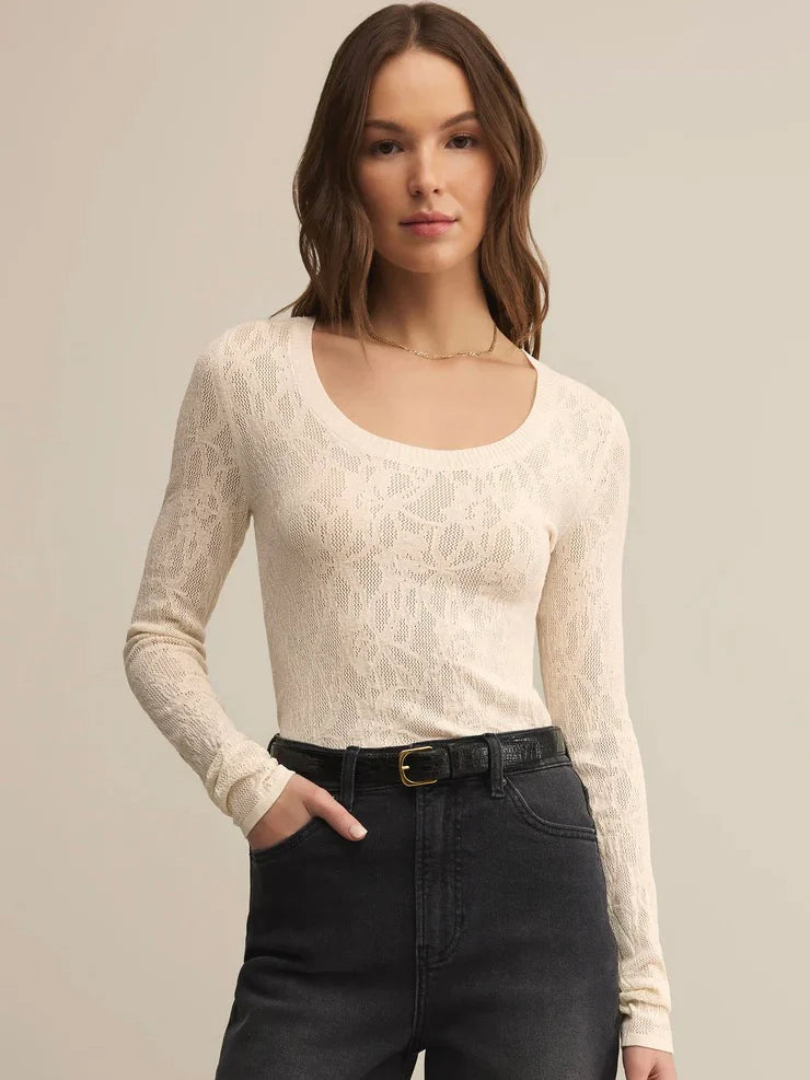 {Z Supply} Tibi Scoop Mesh Sweater