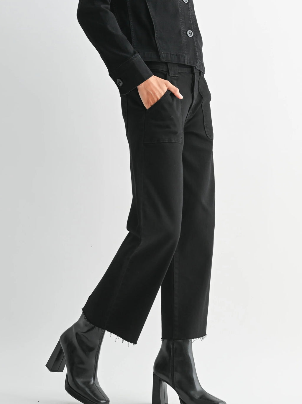 Just Black Denim : Petite Palazzo