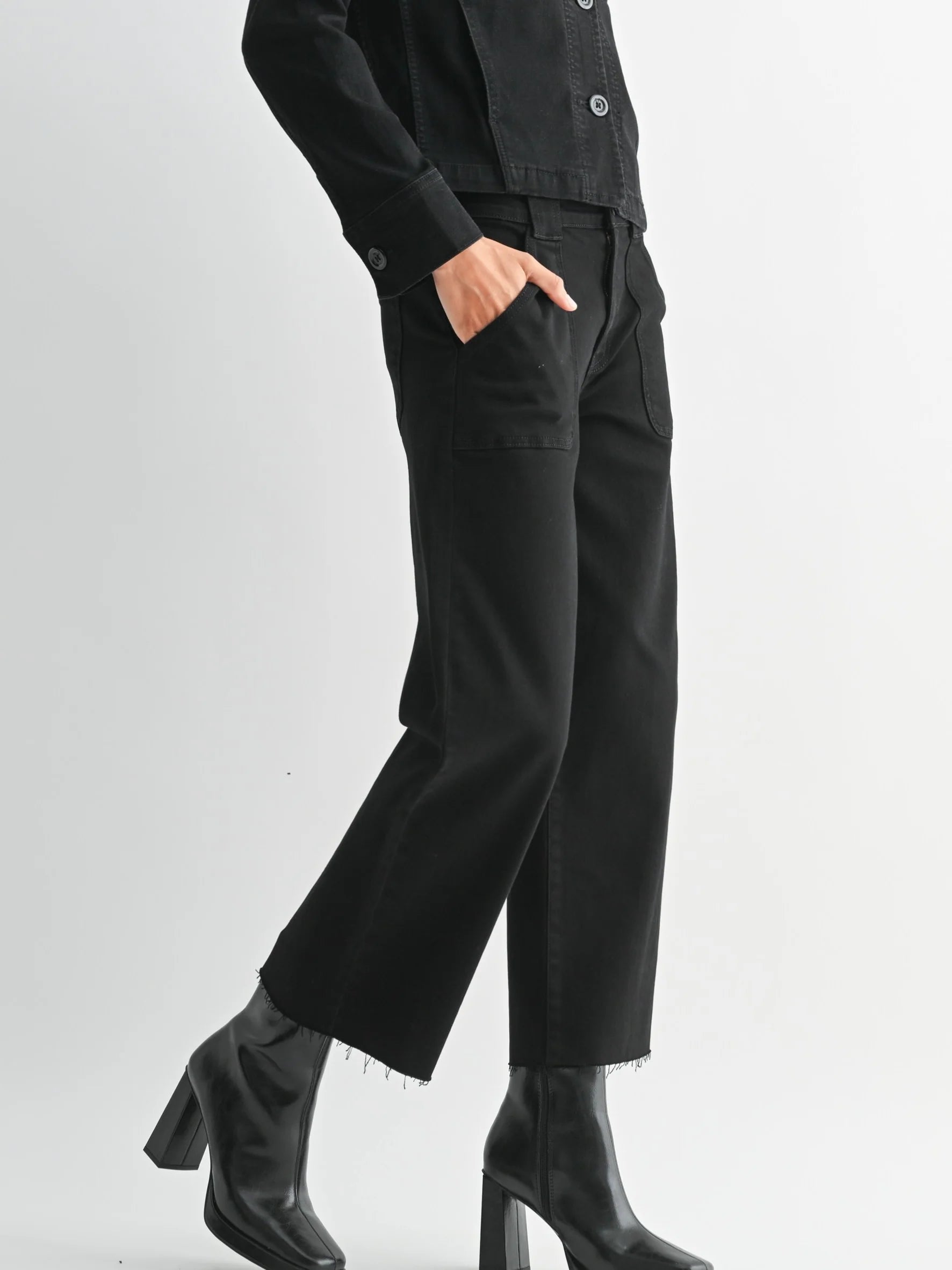 Just Black Denim : Petite Palazzo