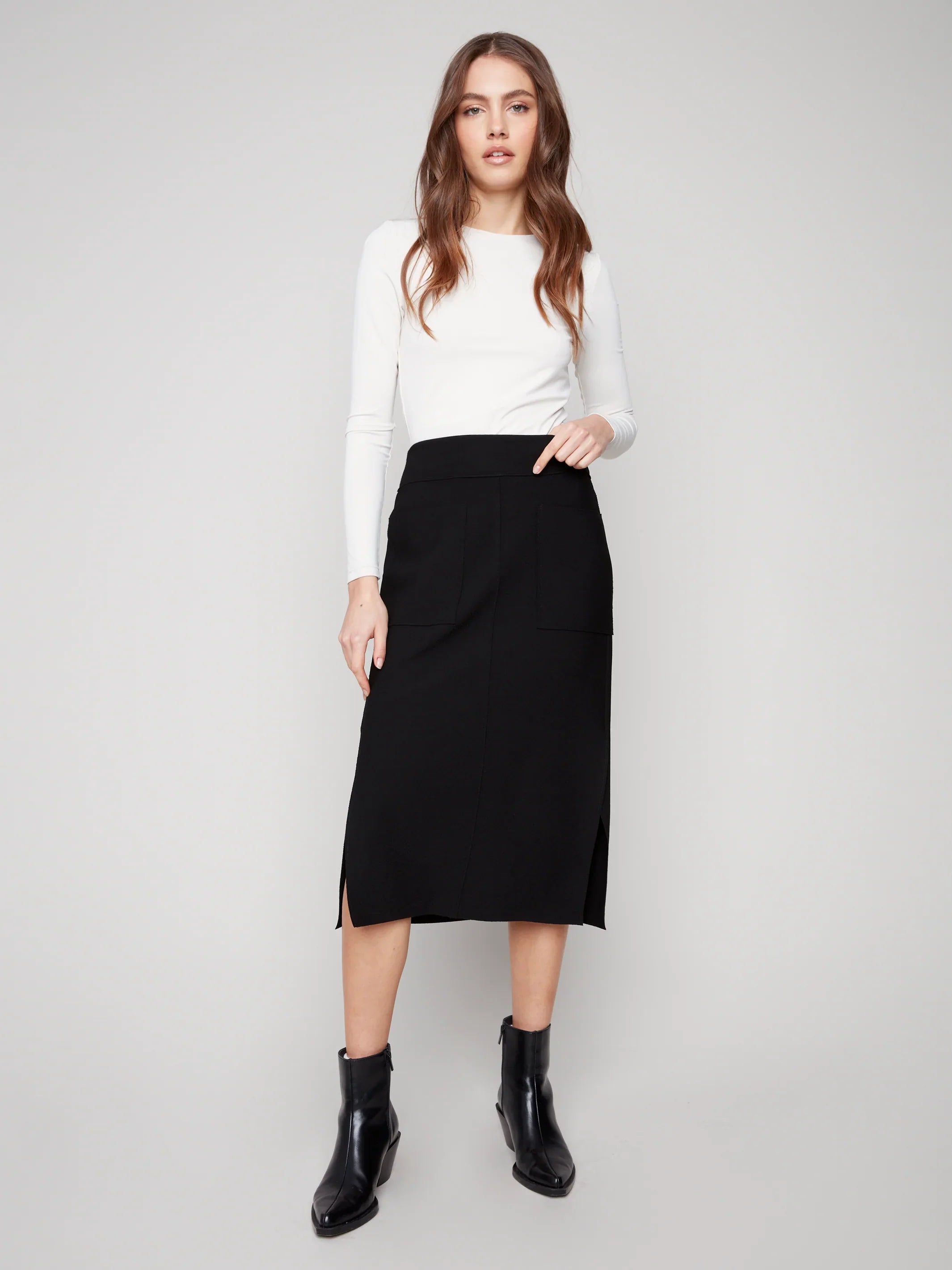Gusty Crepe Skirt