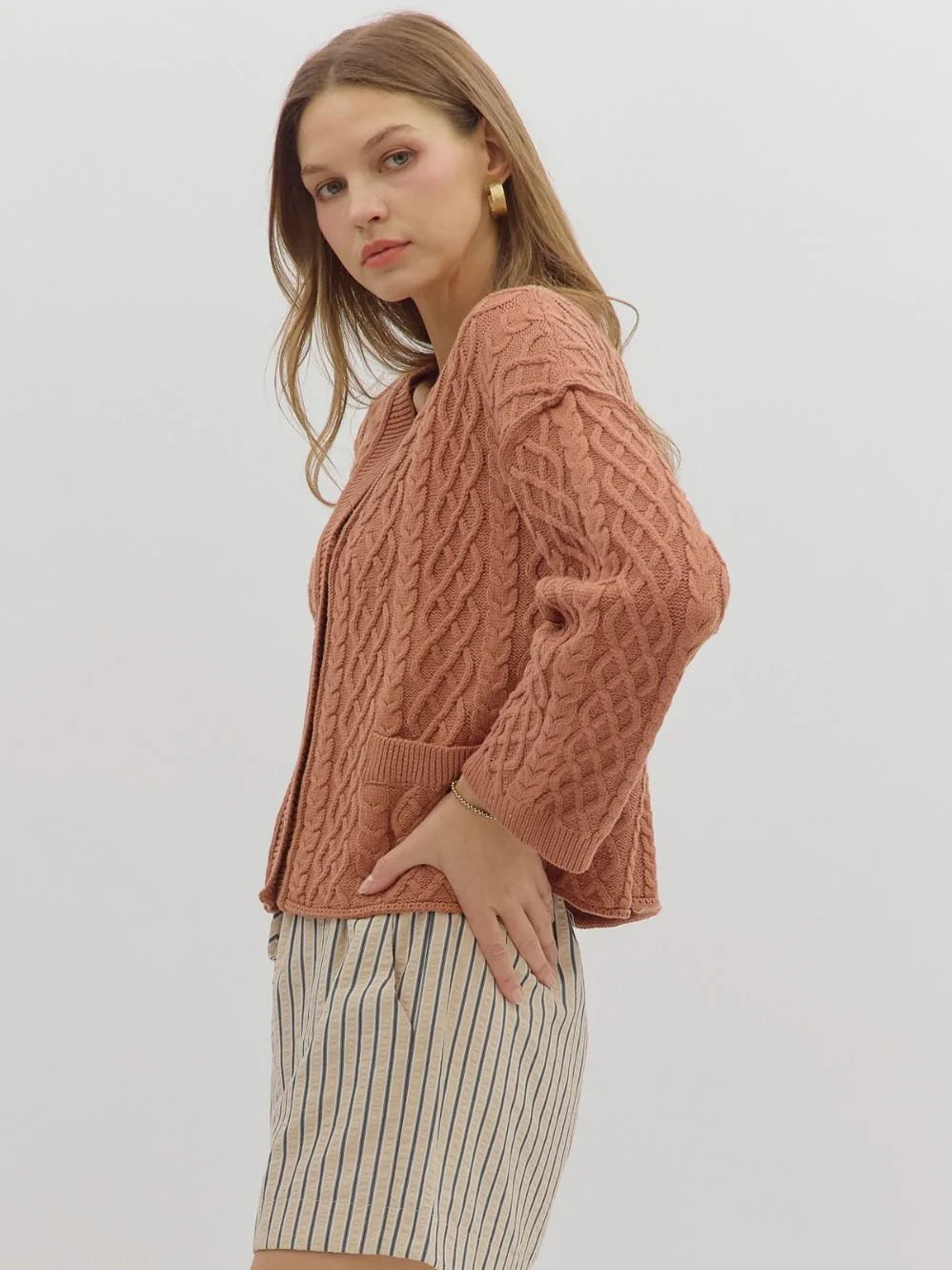 Subway Cabled Cardigan
