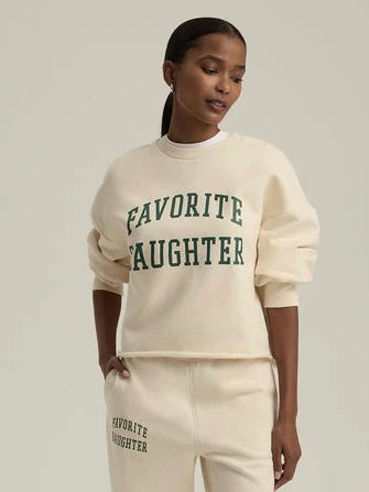 {Favorite Daughter} Cropped Collegiate Sweatshirt