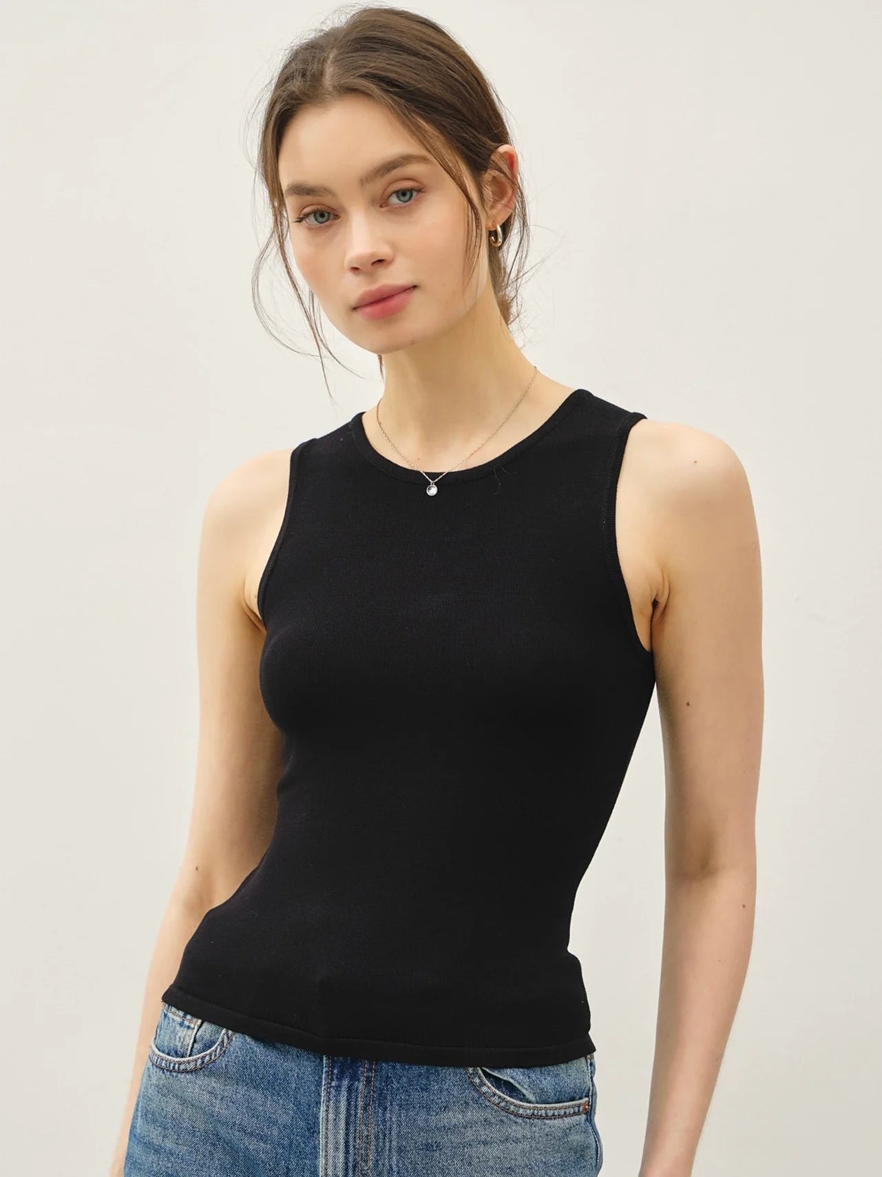 Soft Round Neck Cropped Tank