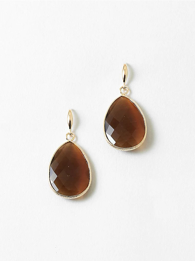 Faceted Teardrop Earrings