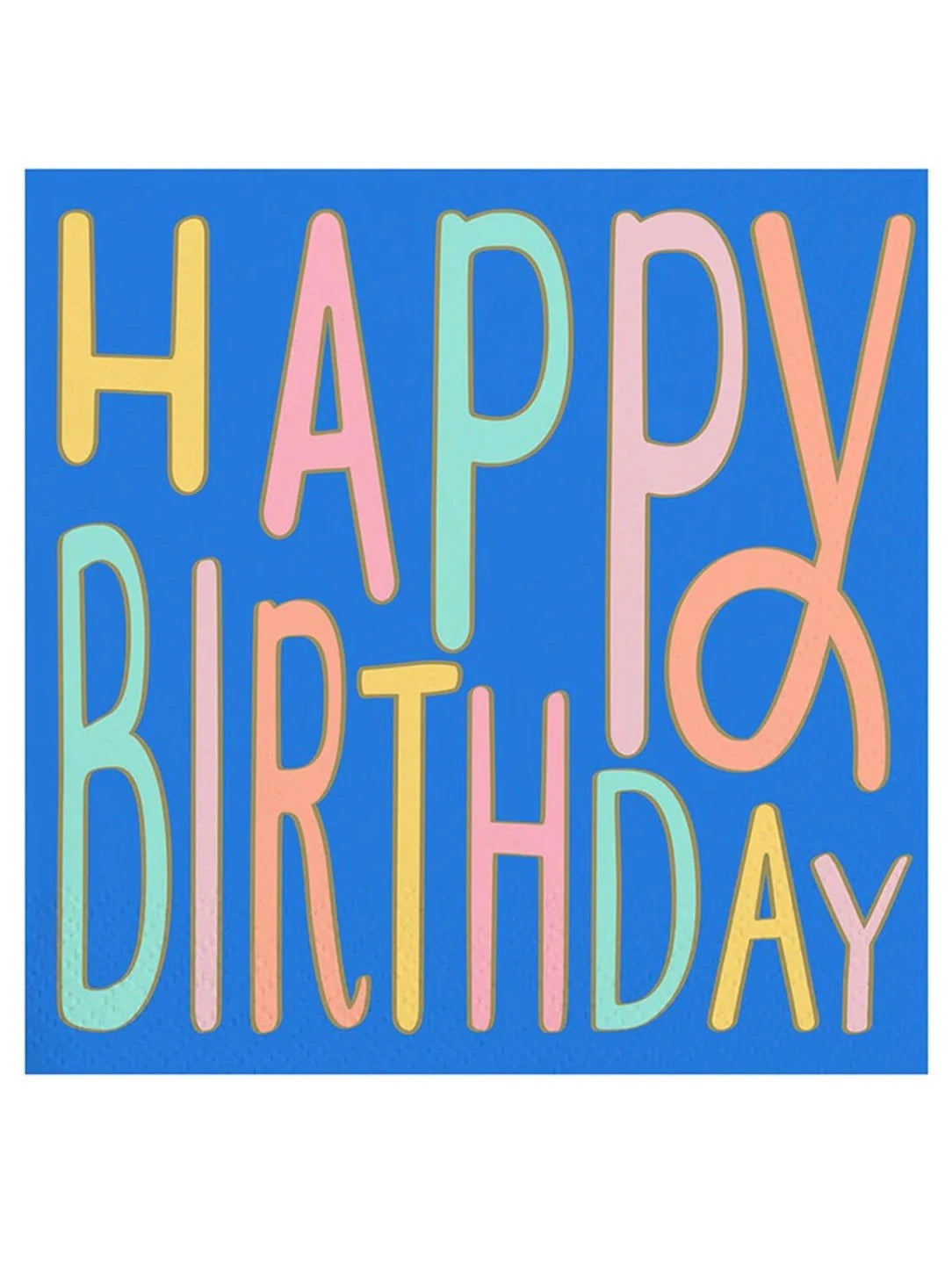 Happy Birthday Slant Cocktail Napkins