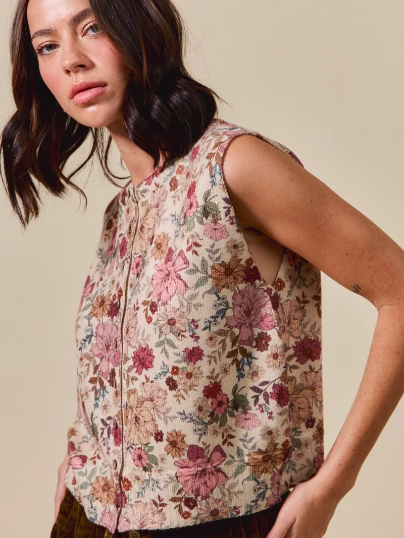 Elizabeth Floral Vest