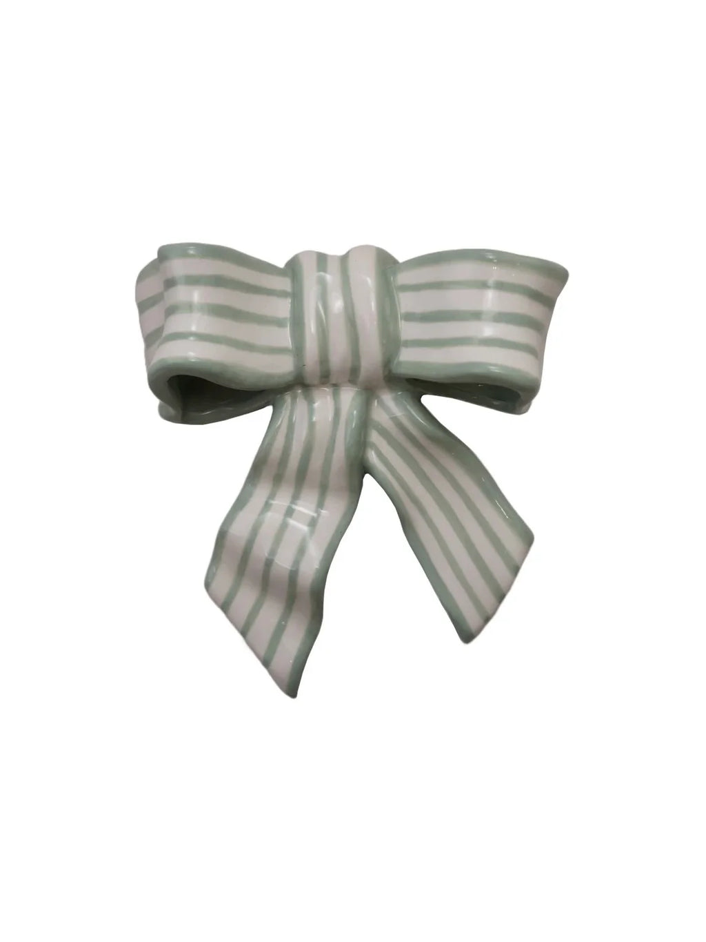 Stoneware Striped Bow