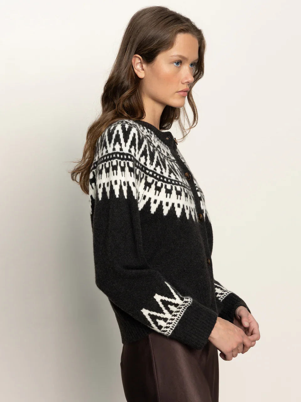 {Sanctuary} Fairisle Crewneck Cardi