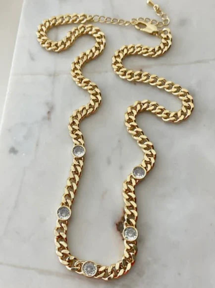 CZ Bezel Necklace