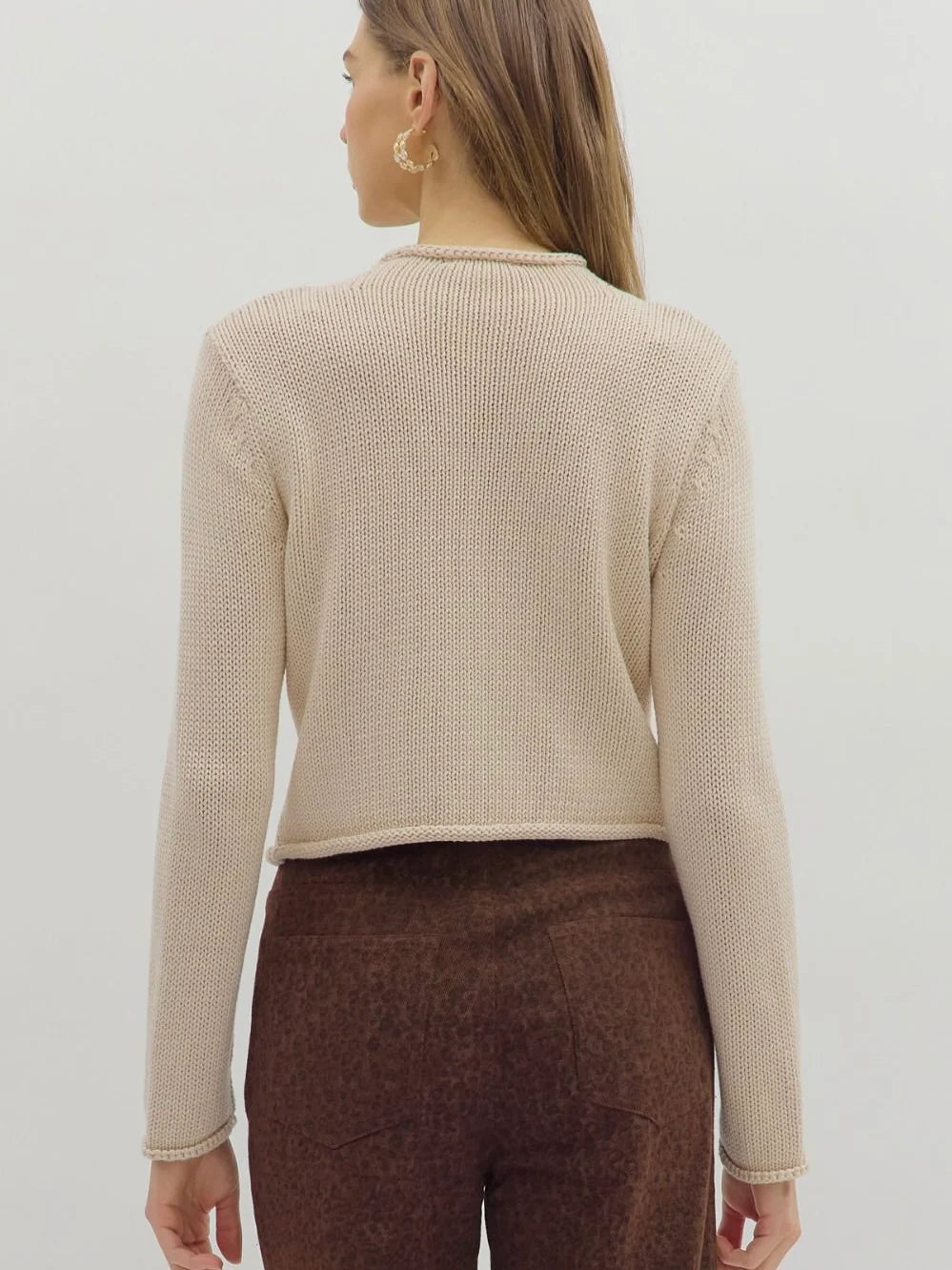Rolled Edge Sweater