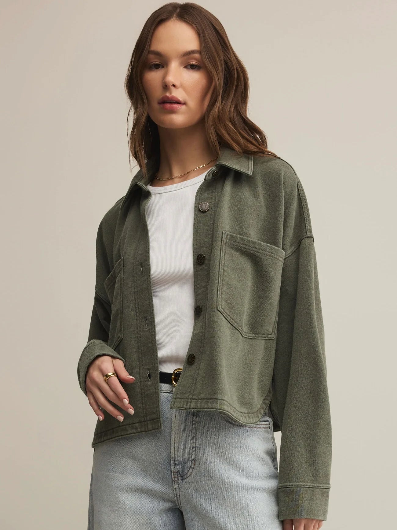 {Z Supply} All Day Cropped Knit Jacket