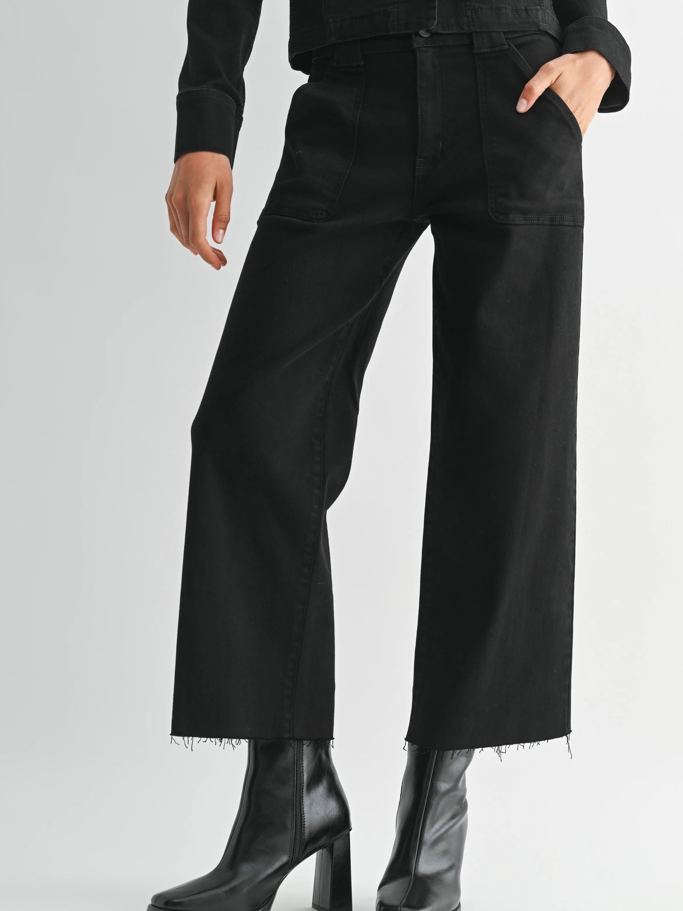 Just Black Denim : Petite Palazzo