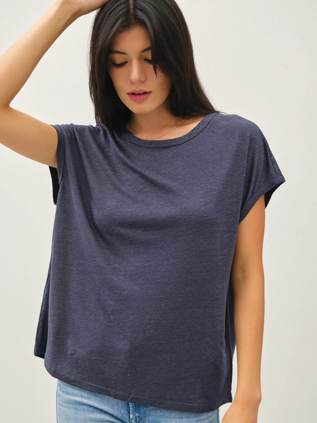 Hallie Linen Boxy Tee