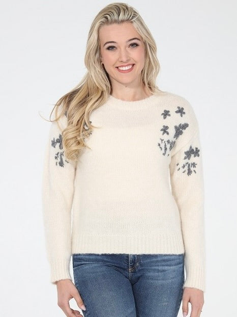 Courtney Floral Accent Sweater