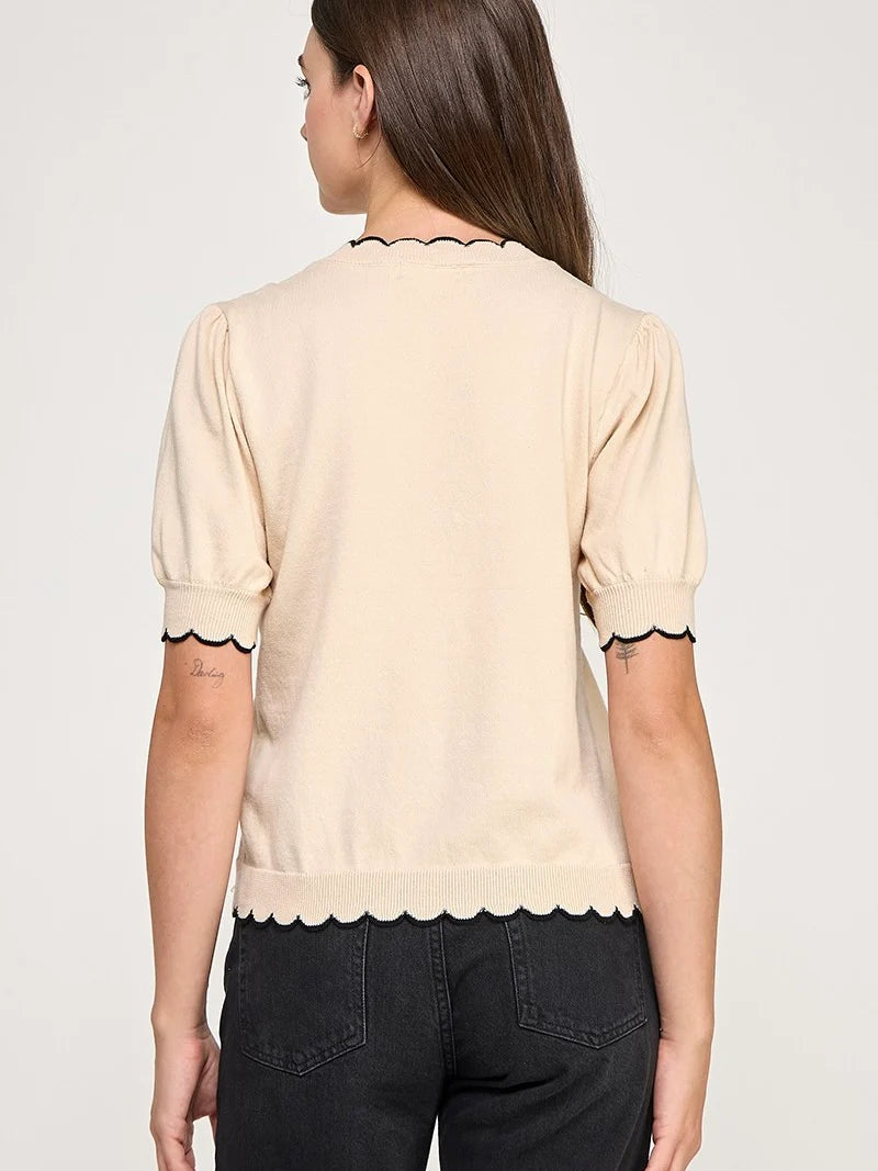 Sherry Scallop Trim Top