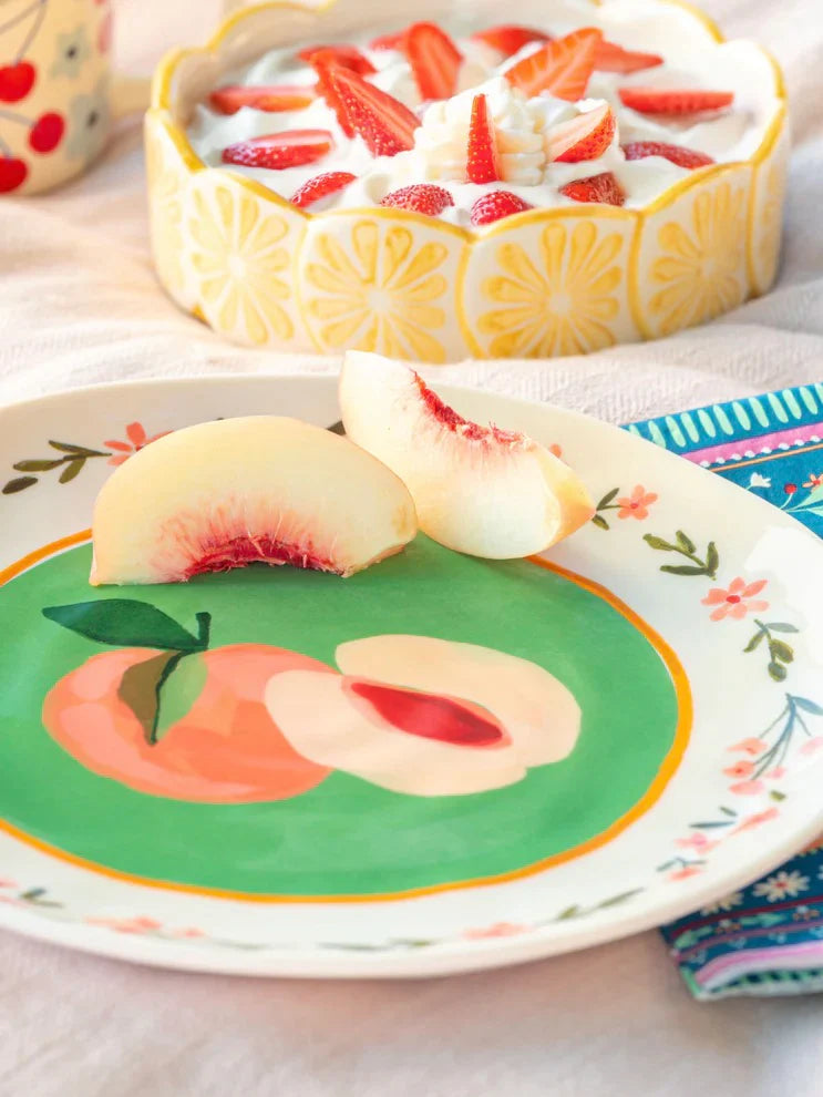 Peaches Melamine Salad Plate