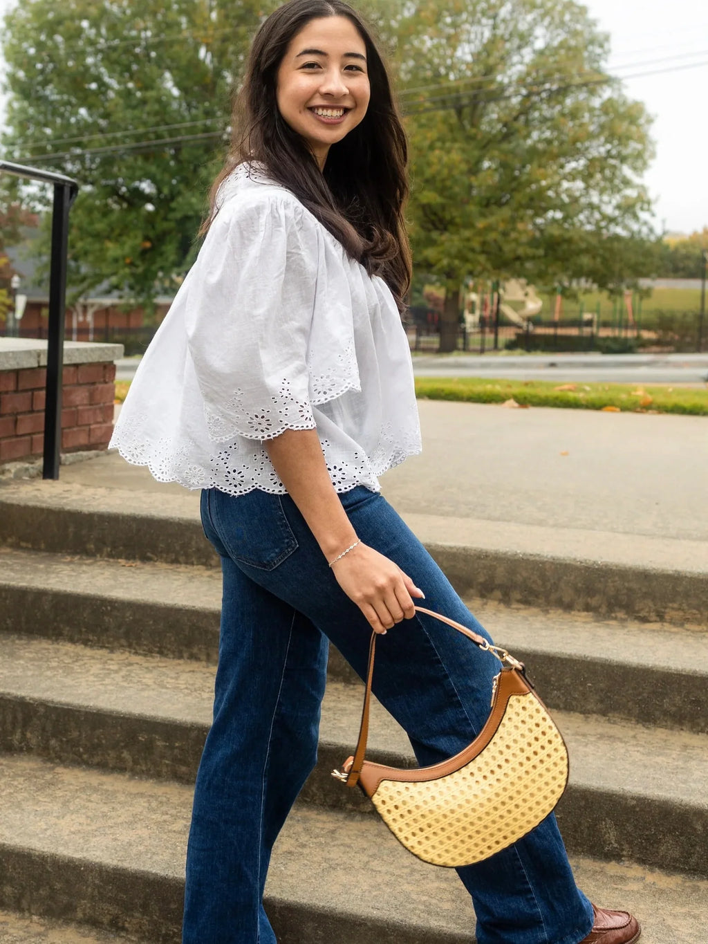 Daisy Rattan Crossbody