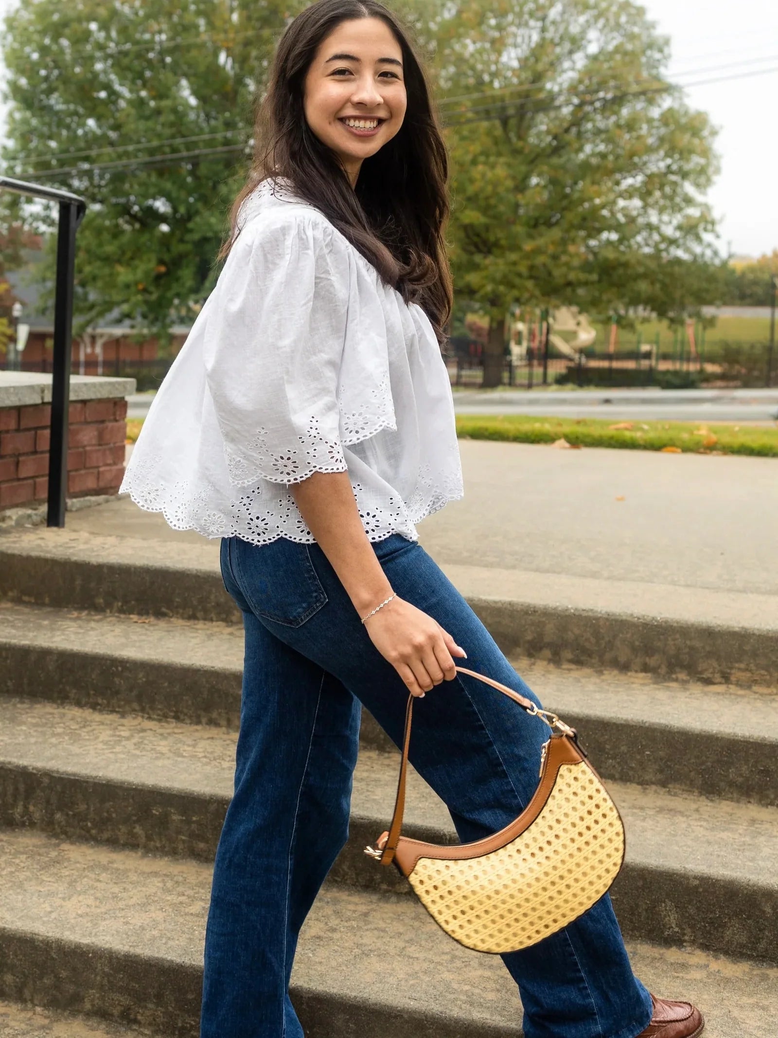 Daisy Rattan Crossbody