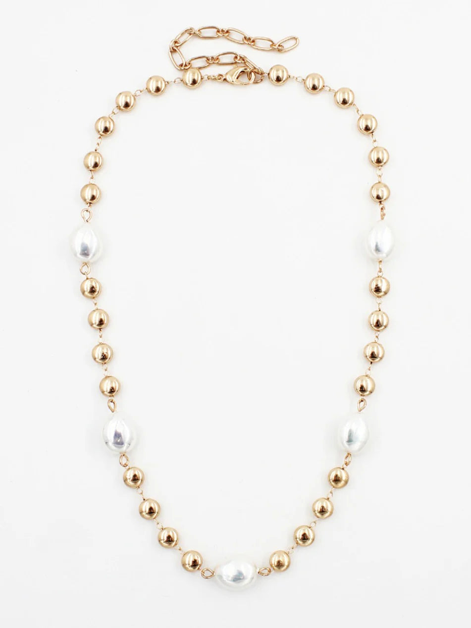 Ball & Pearl Necklace