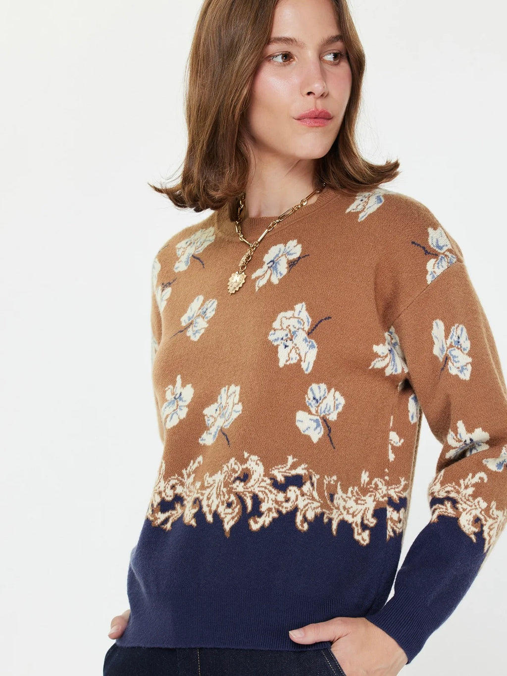 Francine Floral Pullover Sweater