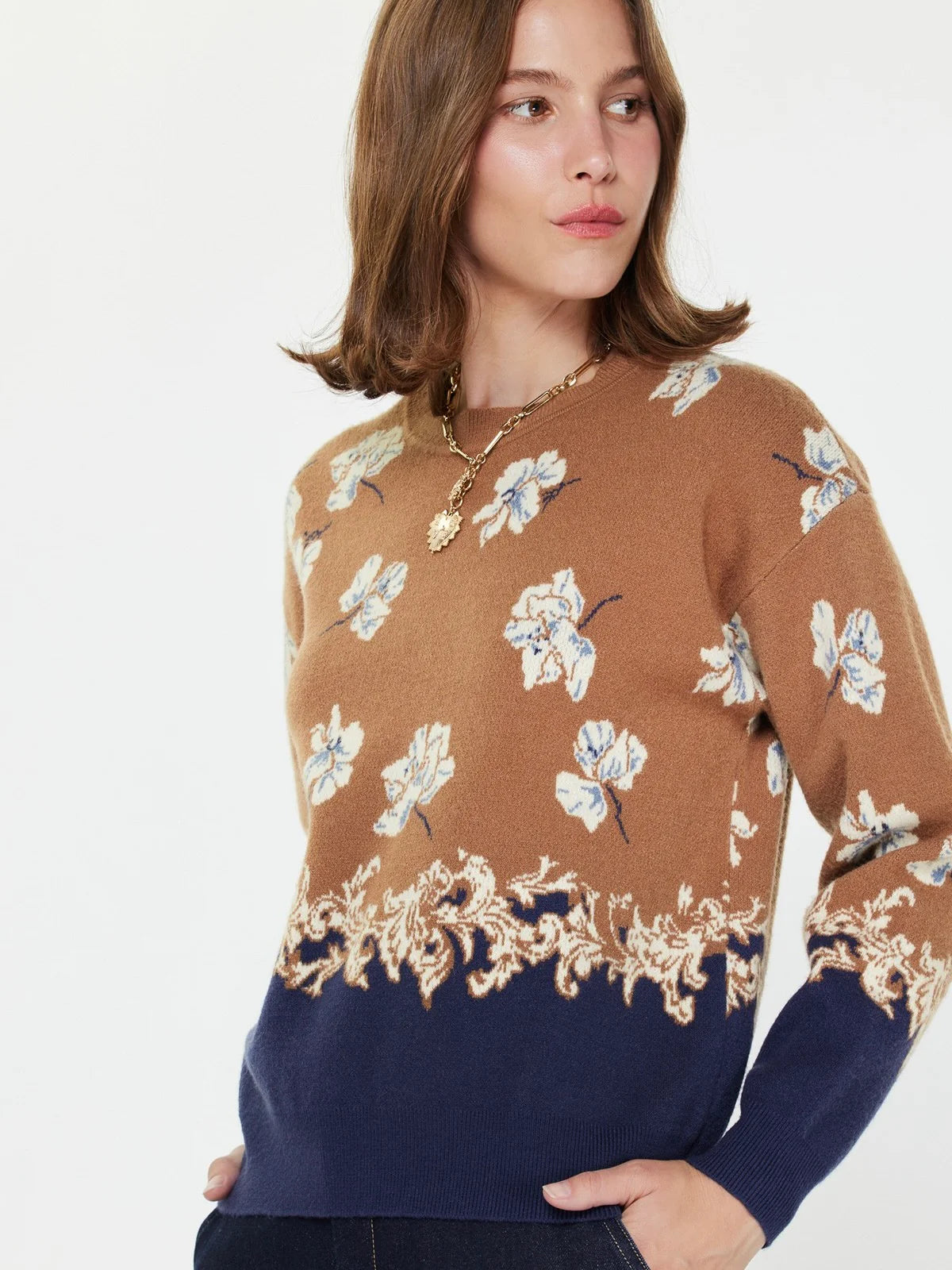 Francine Floral Pullover Sweater