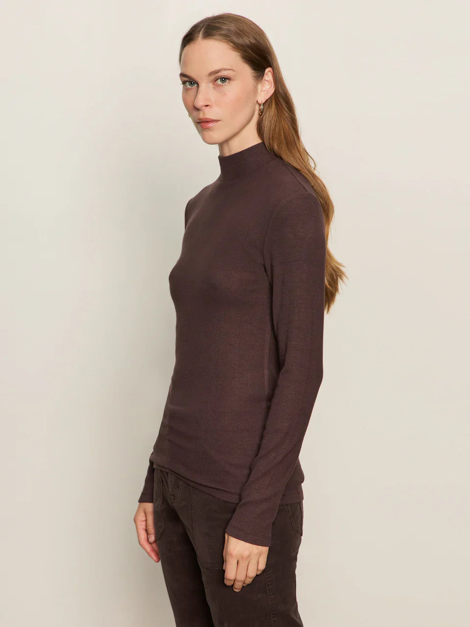 {Sanctuary} Mock Neck Essential Basic Top