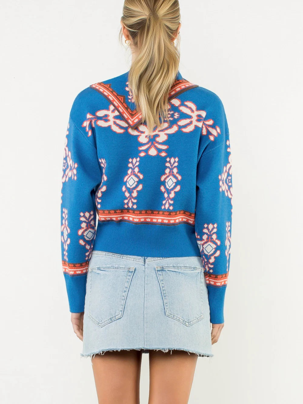 Bandana Print Sweater