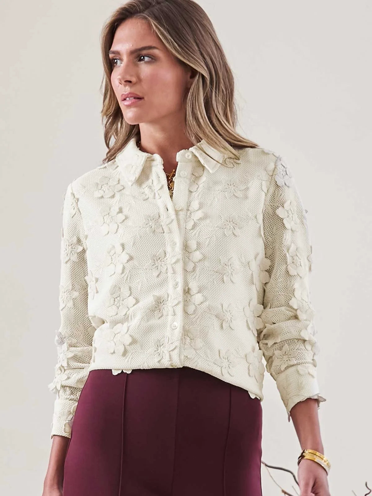 Santa Barbara 3D Floral Shirt