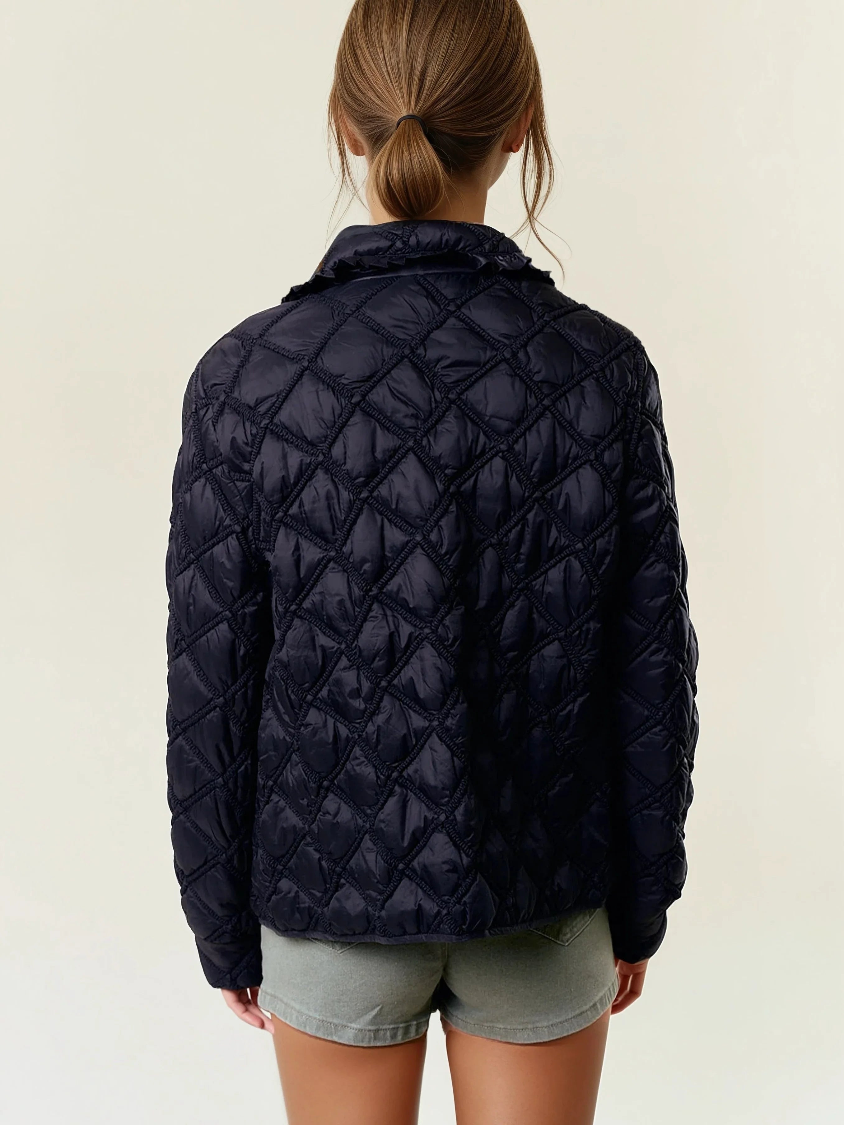Chloe Quilted Button Down Jacket