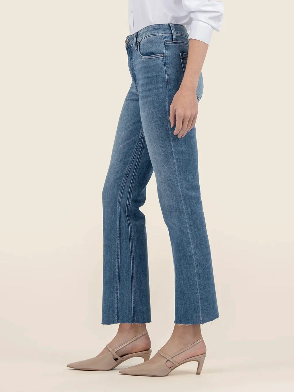 Kut Jeans : Kelsey High Rise Fab Ab Ankle Flare