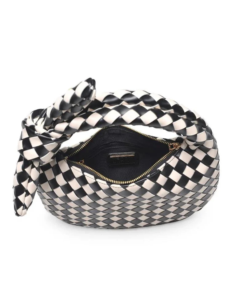 Lizbeth Checkered Clutch